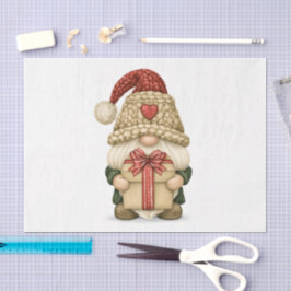Papel De Seda Regalando Gnomo de Navidad