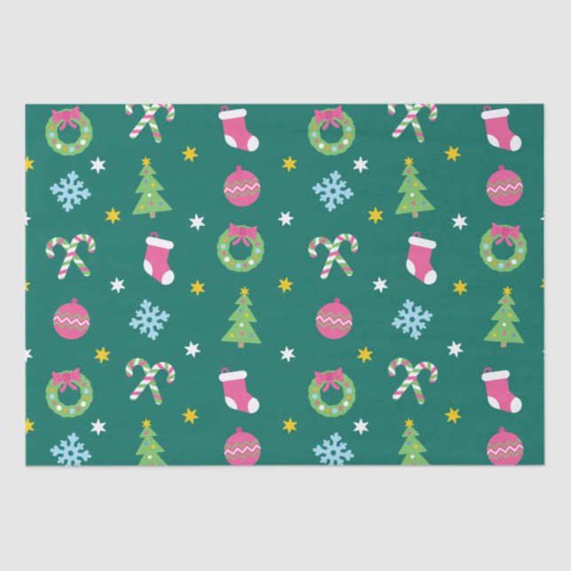 Papel De Seda Regalo alegre de Navidad (Anverso)