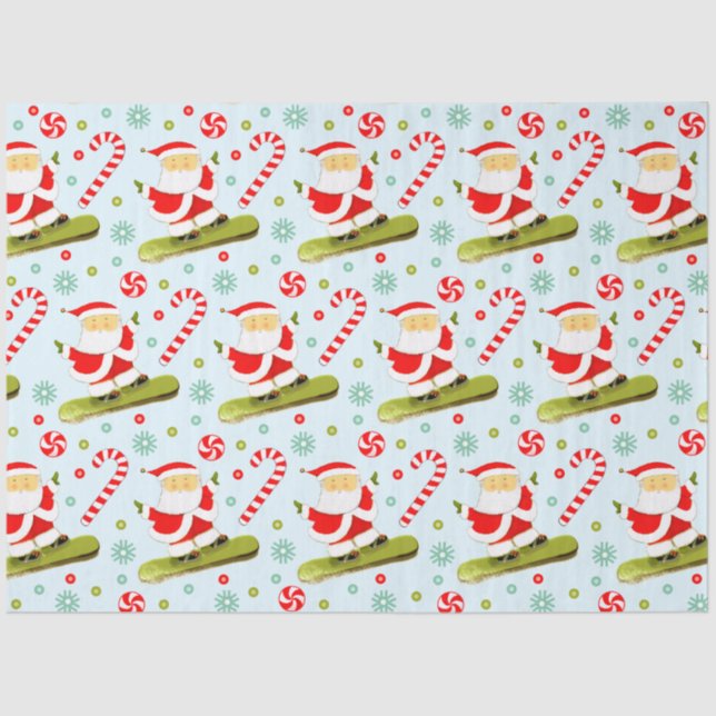 Papel De Seda Regalo creativo de Navidades de Snowboard (Anverso)