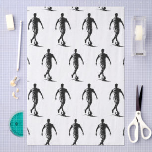 Papel De Seda Regalo de arte de silueta de jugador de fútbol min
