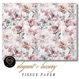 Papel De Seda Regalo de Efímera Rosa Vintage 