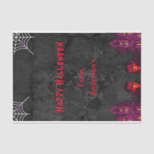 Papel De Seda Regalo de fiesta de Halloween personalizado oscuro