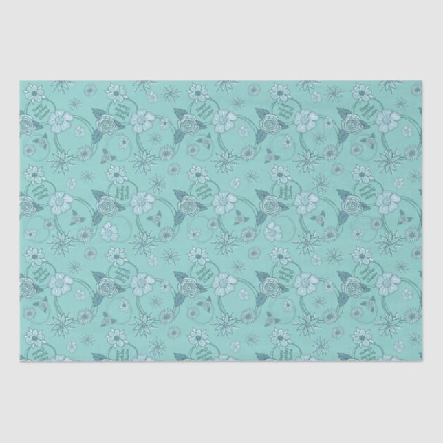 Papel De Seda Regalo de flores silvestres personalizado (Anverso)