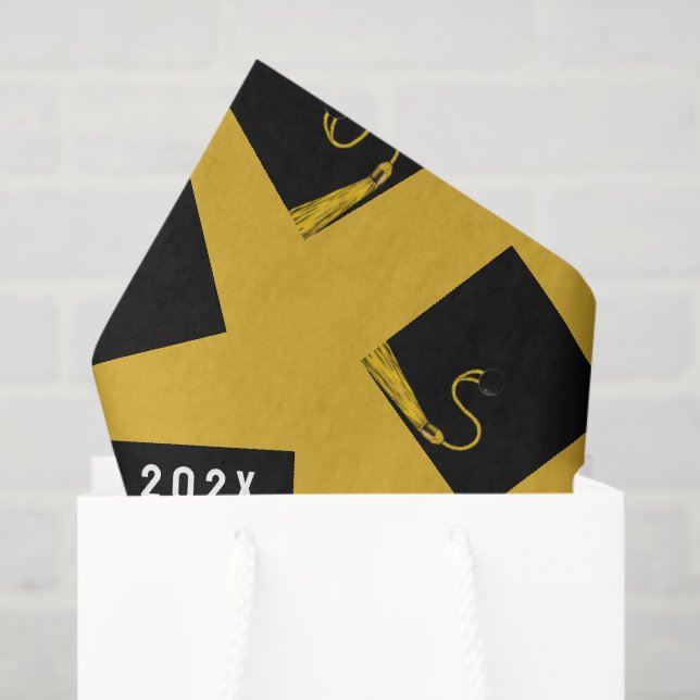 Papel De Seda Regalo de Graduación de Oro (Bolsa de regalo)