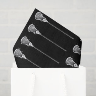 Papel De Seda Regalo de Lacrosse Negro
