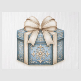Papel De Seda Regalo de Navidad Azul