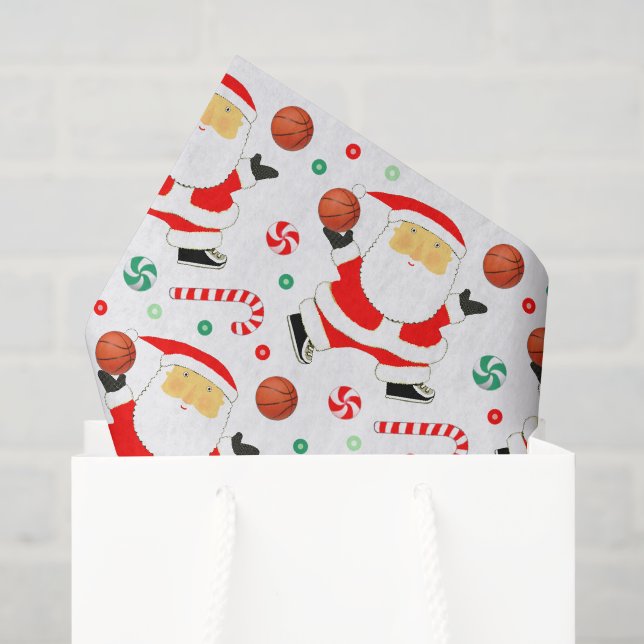 Papel De Seda Regalo de Navidad de baloncesto (Bolsa de regalo)