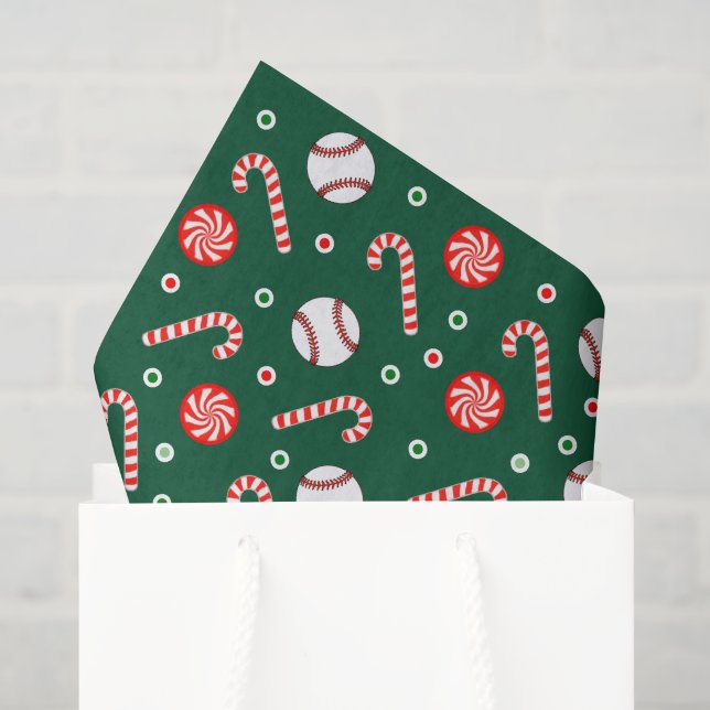 Papel De Seda Regalo de Navidad de béisbol (Bolsa de regalo)