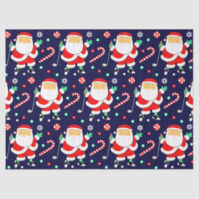 Papel De Seda Regalo de Navidad de Golf (Anverso)