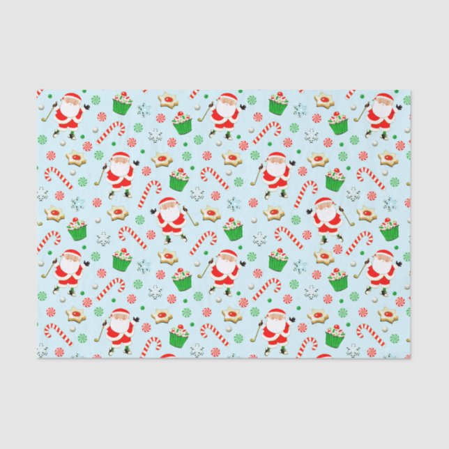 Papel De Seda Regalo de Navidad de Golf (Anverso)