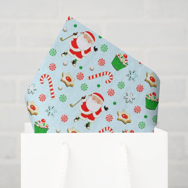 Papel De Seda Regalo de Navidad de golf (Bolsa de regalo)