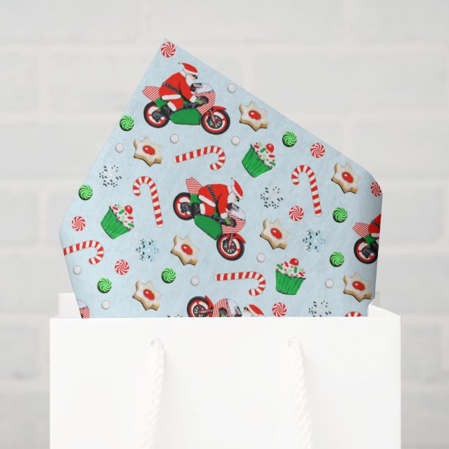 Papel De Seda Regalo de Navidad de motocicleta (Bolsa de regalo)