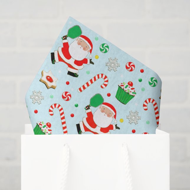 Papel De Seda Regalo de Navidad de Pickleball (Bolsa de regalo)