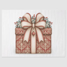 Papel De Seda Regalo de Navidad Rojo