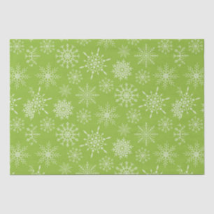 Papel De Seda Regalo de Navidades de copos de nieve blancos y ve