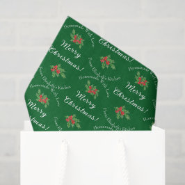 Papel De Seda Regalo de pastelería navideña verde navidad