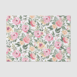 Papel De Seda Regalo de peonía acuarela