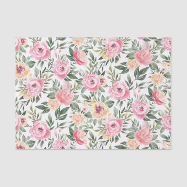Papel De Seda Regalo de peonía acuática (Anverso)