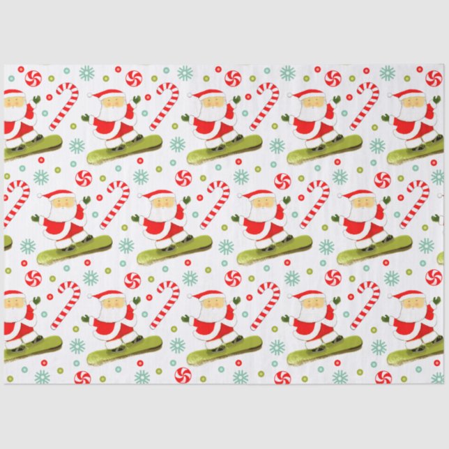 Papel De Seda Regalo de vacaciones de Snowboard (Anverso)