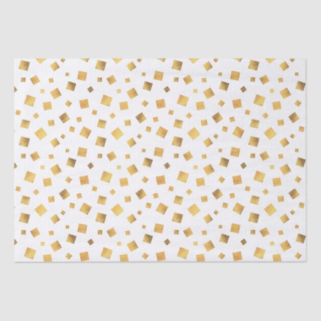 Papel De Seda Regalo elegante de oro festivo (Anverso)