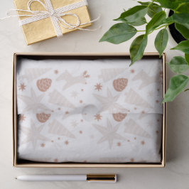 Papel De Seda Regalo Navideño Marrón Rústico