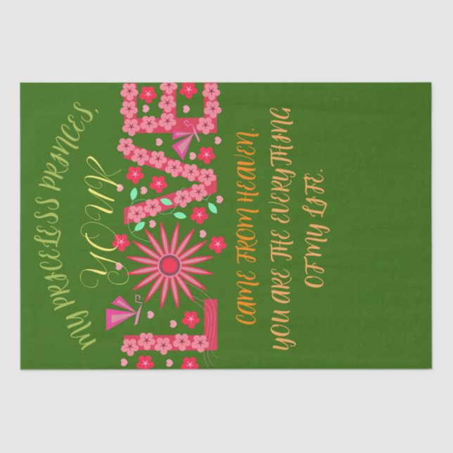 PAPEL DE SEDA REGALO PARA MAMÁ, HERMANA, HIJA, AMIGA, NOVIA (Anverso)