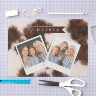 Papel De Seda Regalo Personalizado de Vaquera con Estampado de V