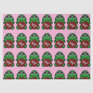 Papel De Seda Regalo Personalizado Te Amo Kawaii Rana Corazón