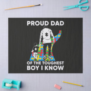 Papel De Seda Regalo rompecabezas del Día del padre para el día