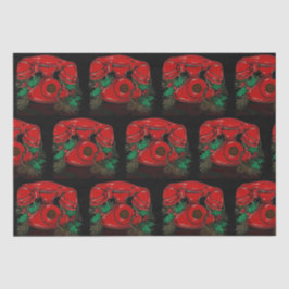 Papel De Seda Regalo telefónico de Navidades rojos antiguos
