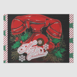 Papel De Seda Regalo telefónico de Navidades rojos antiguos