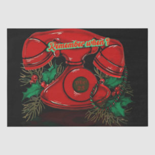 Papel De Seda Regalo telefónico de Navidades rojos antiguos