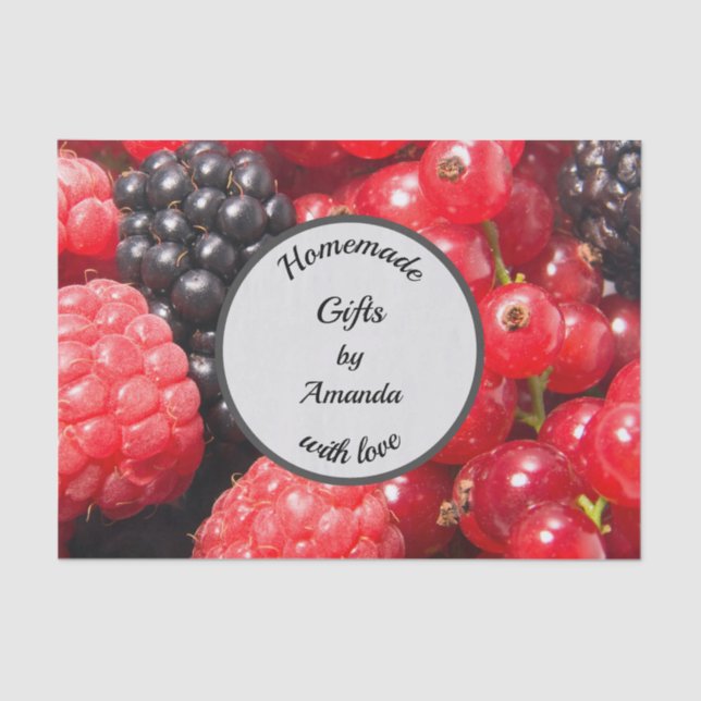 Papel De Seda Regalos caseros con foto de personalizable de amor (Anverso)