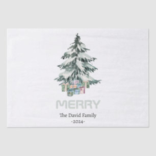 Papel De Seda Regalos de árbol de navidad de pino de nieve de ce