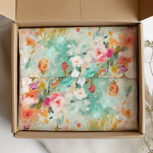 Papel De Seda Regalos de Flores Pintadas Coloridas, Artesanías y