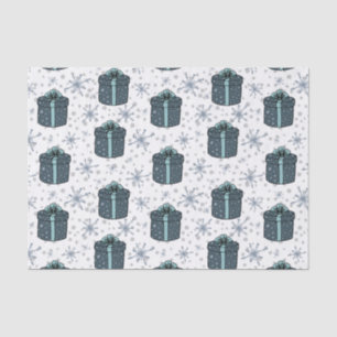 Papel De Seda Regalos de Navidad azules