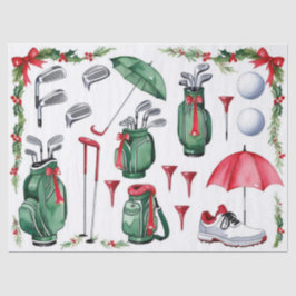 Papel De Seda Regalos de Navidad con tema de golf para golfista