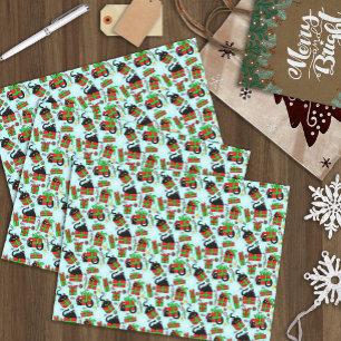 Papel De Seda Regalos de Navidad de Gato Negro
