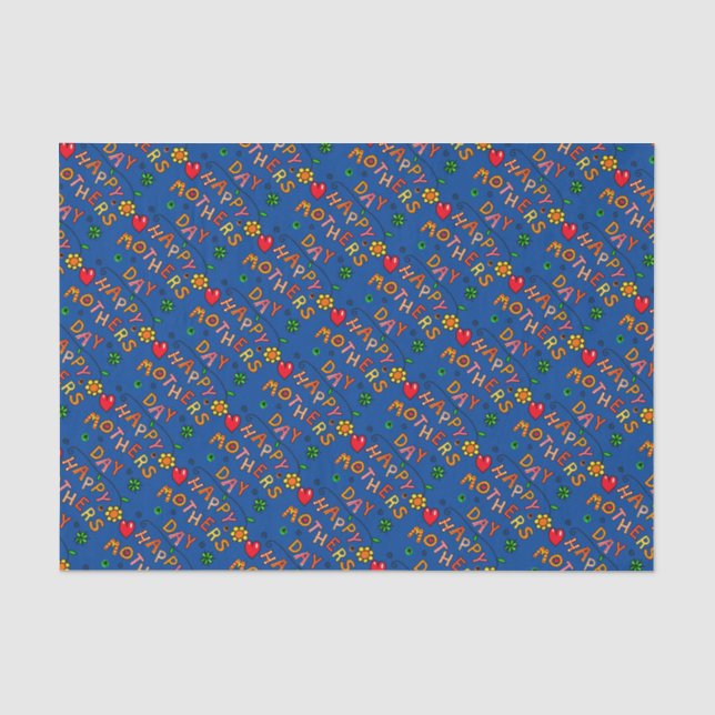 Papel De Seda Regalos de texto del Día de la Madre (Anverso)