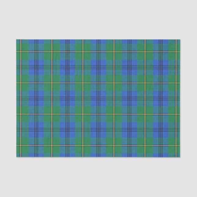 Papel De Seda Regalos Escoceses Clan Johnston Johnstone Tartán (Anverso)
