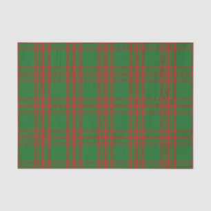 Papel De Seda Regalos escoceses Clan Menzies Tartán rojo y verde