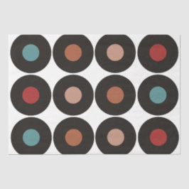 Papel De Seda Registros de vinilo retro sesenta cumpleaños music