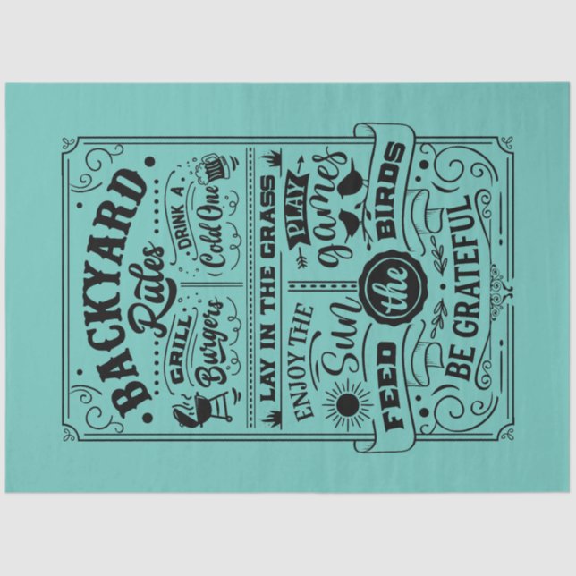 Papel De Seda Reglas de BackYard (Anverso)