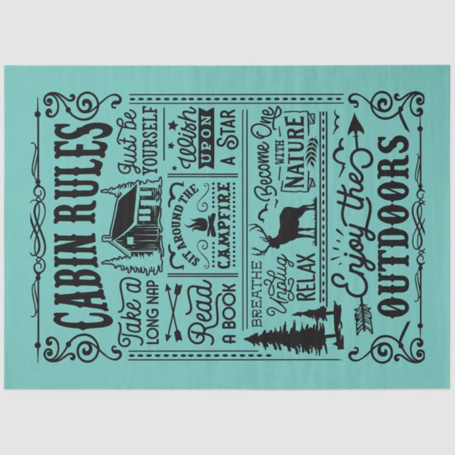 Papel De Seda Reglas de cabina (Anverso)