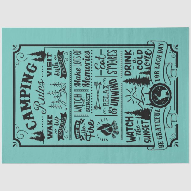 Papel De Seda Reglas de Campamento (Anverso)