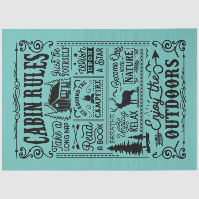 Papel De Seda Reglas de la Cabaña (Anverso)