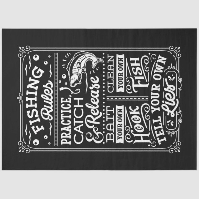 Papel De Seda Reglas de pesca (Anverso)