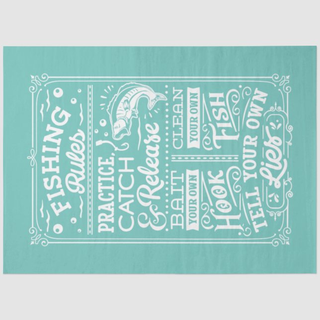 Papel De Seda Reglas de pesca (Anverso)