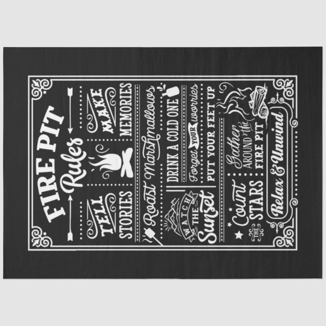 Papel De Seda Reglas del Fuego de Campana (Anverso)