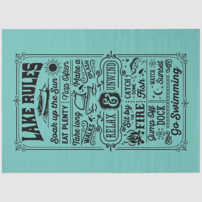 Papel De Seda Reglas del lago (Anverso)